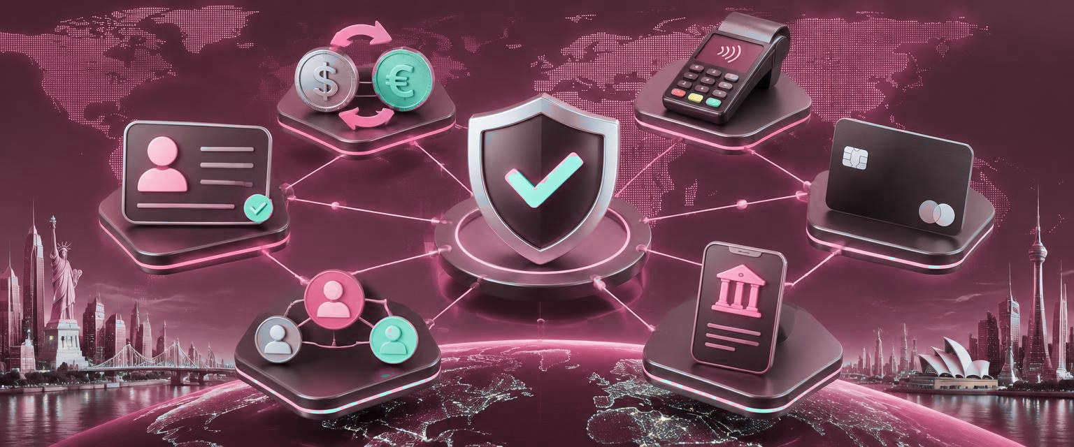 Connected verified fintech and payment profiles across global markets